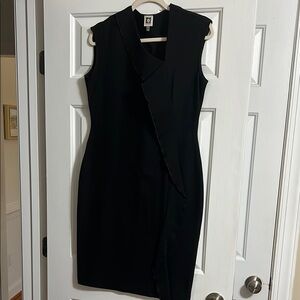 Anne Klein Black Sleeveless Form Fitting Dress Size 10